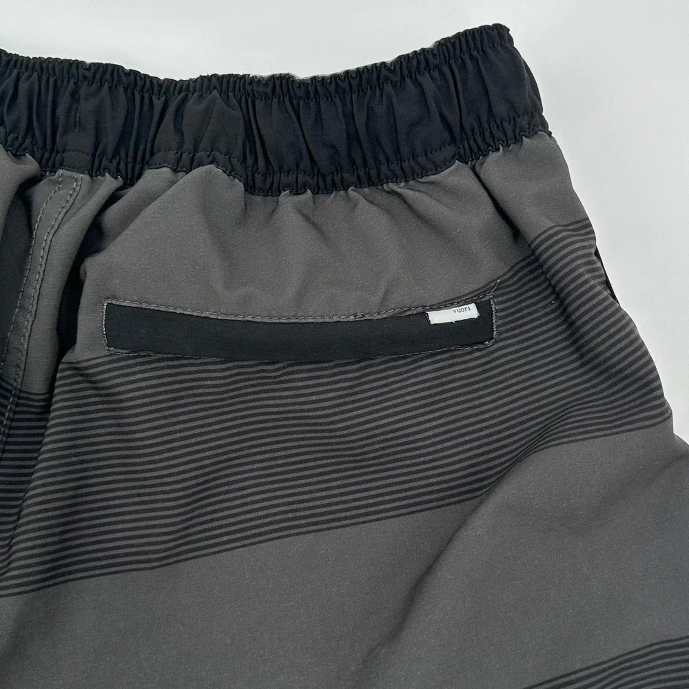 Vuori Banks Men Shorts Charcoal Black Stripe Athletic‎ Size Small